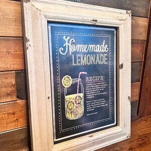 Homemade lemonade sign, farmhouse wall decor, rustic wall decor, kitchen decor
